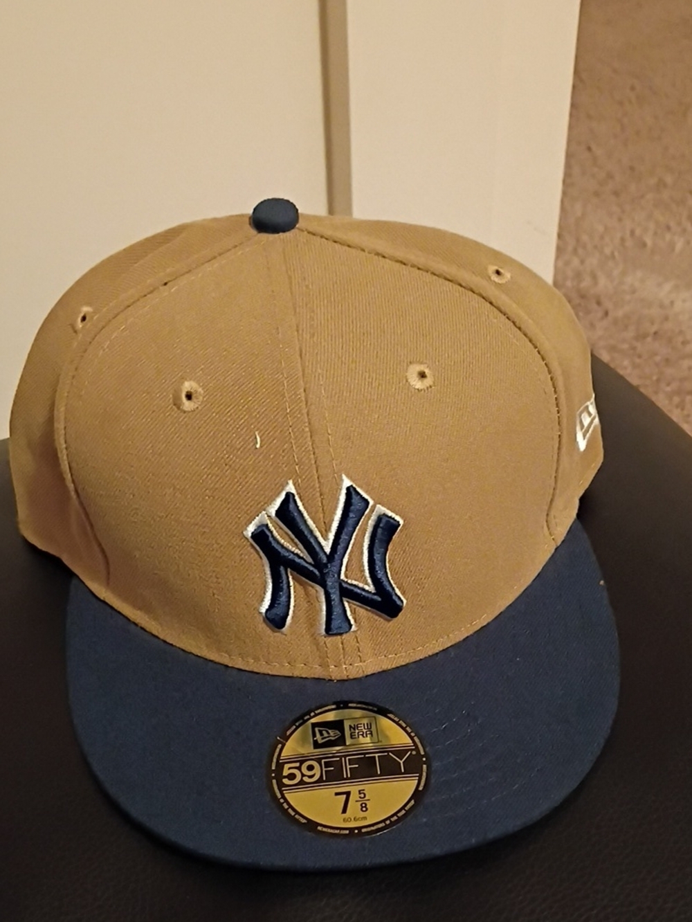 New Era Two-Tone Tan & Navy New York Yankees Fitted Cap